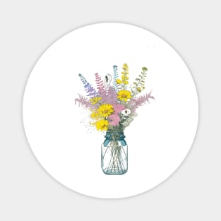 Bouquet in a Mason Jar Magnet